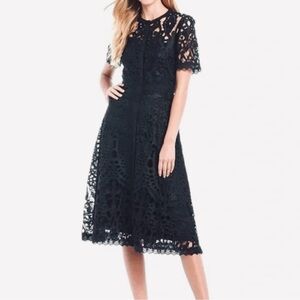 ANTONIO MELANI Black Lace Midi Dress